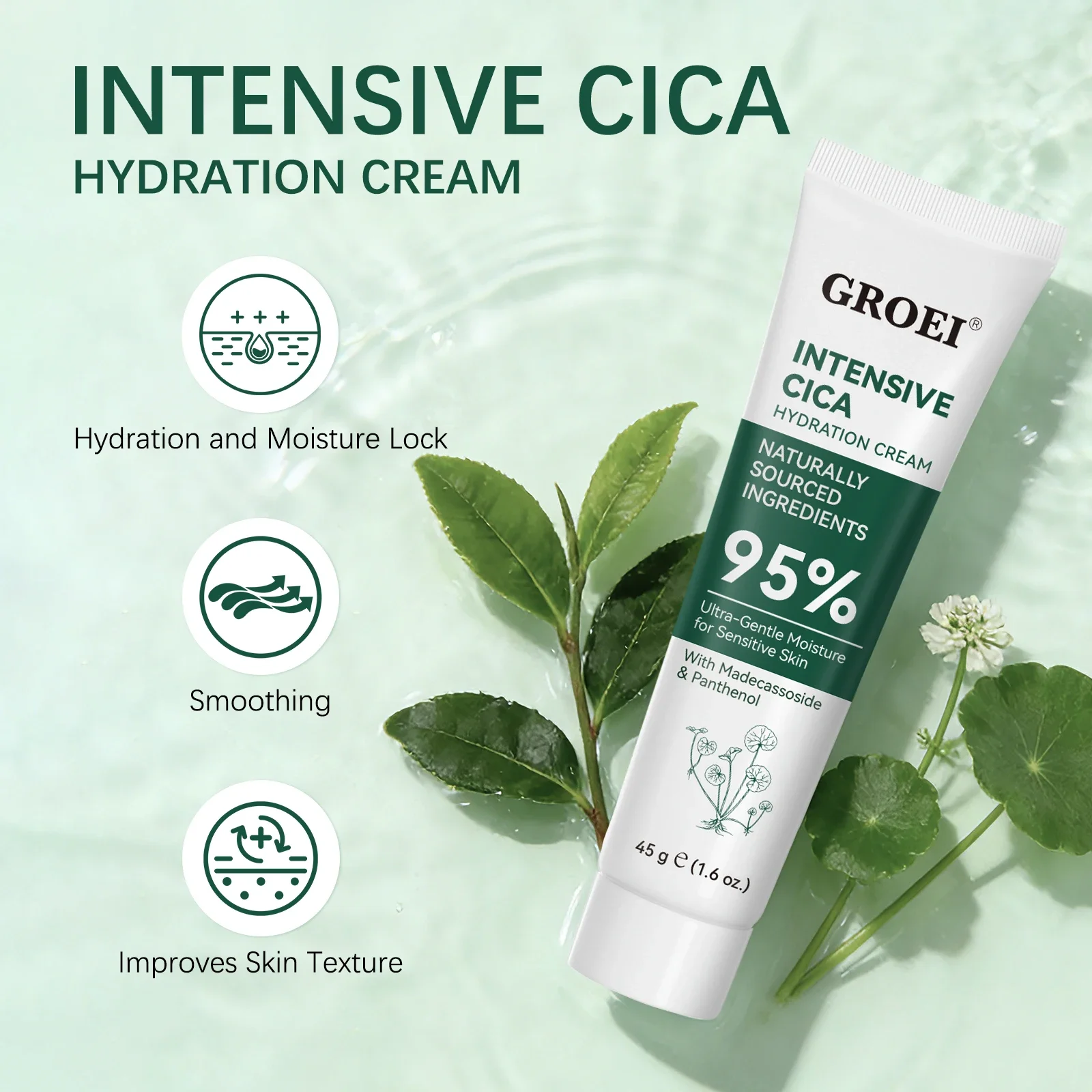 Skincare Glow Glowing - Увлажняющий крем GROEI Snow Grass 45г: