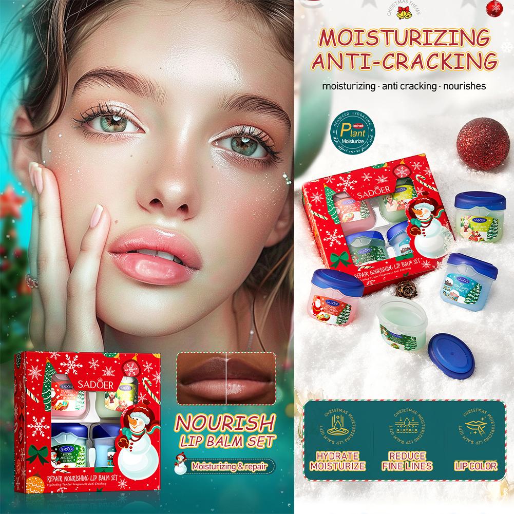 Skincare Xmas Sets - 3/4/5/6/10 шт./компл. рождественский бальзам для губ,