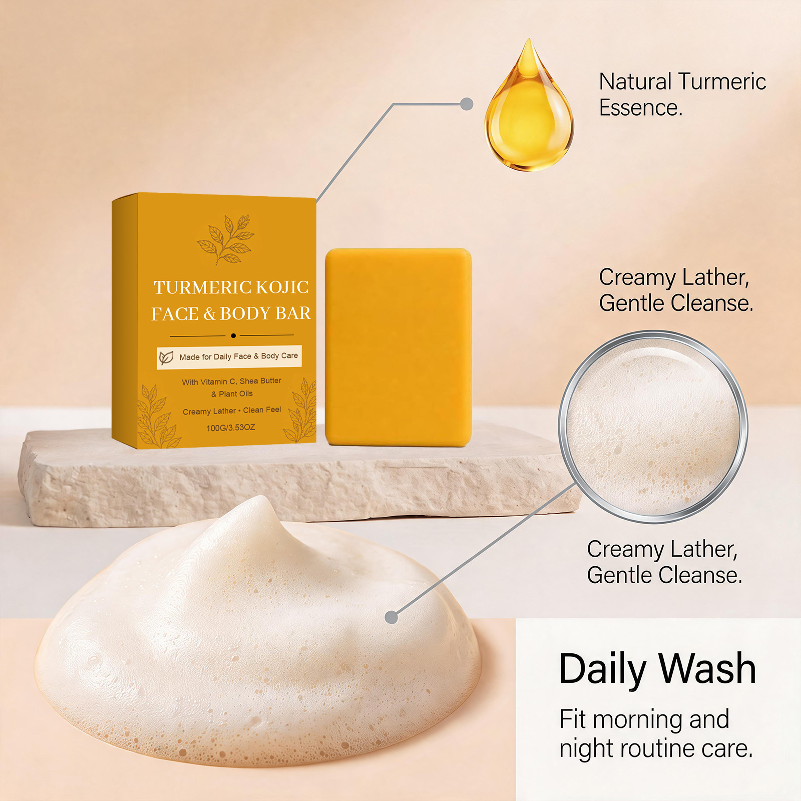 Мыло ручной работы с куркумой  – обзор и цена Kojic Acid Soap
